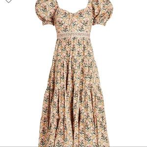 Agua by Agua Bendita Palmera Tiered Cotton Midi Dress